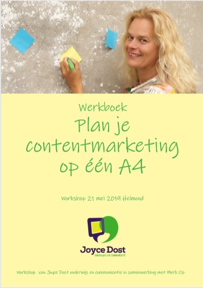voorkant werkboek plan je contentmarketing